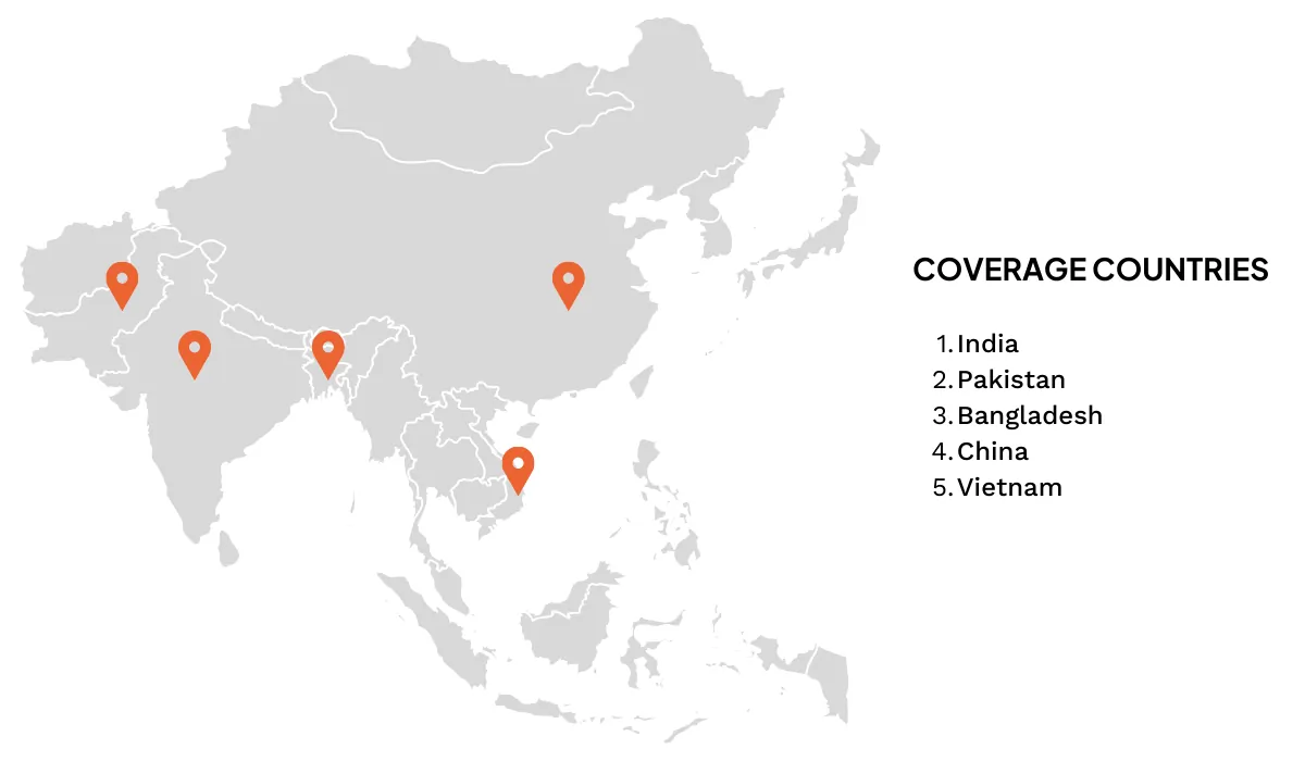 RSJ Inspection Key coverage Countries map