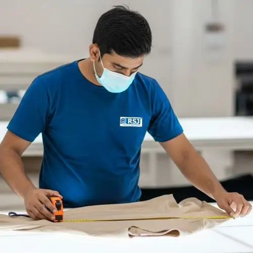 RSJ inspection team conducting a quality control inspection at a factory in India